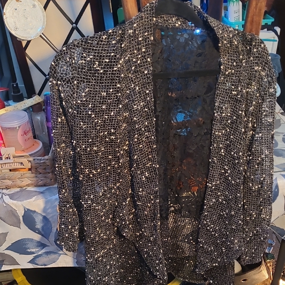 Black Crochet Jacket
